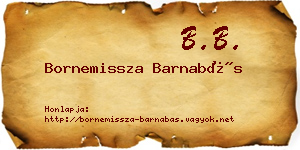 Bornemissza Barnabás névjegykártya